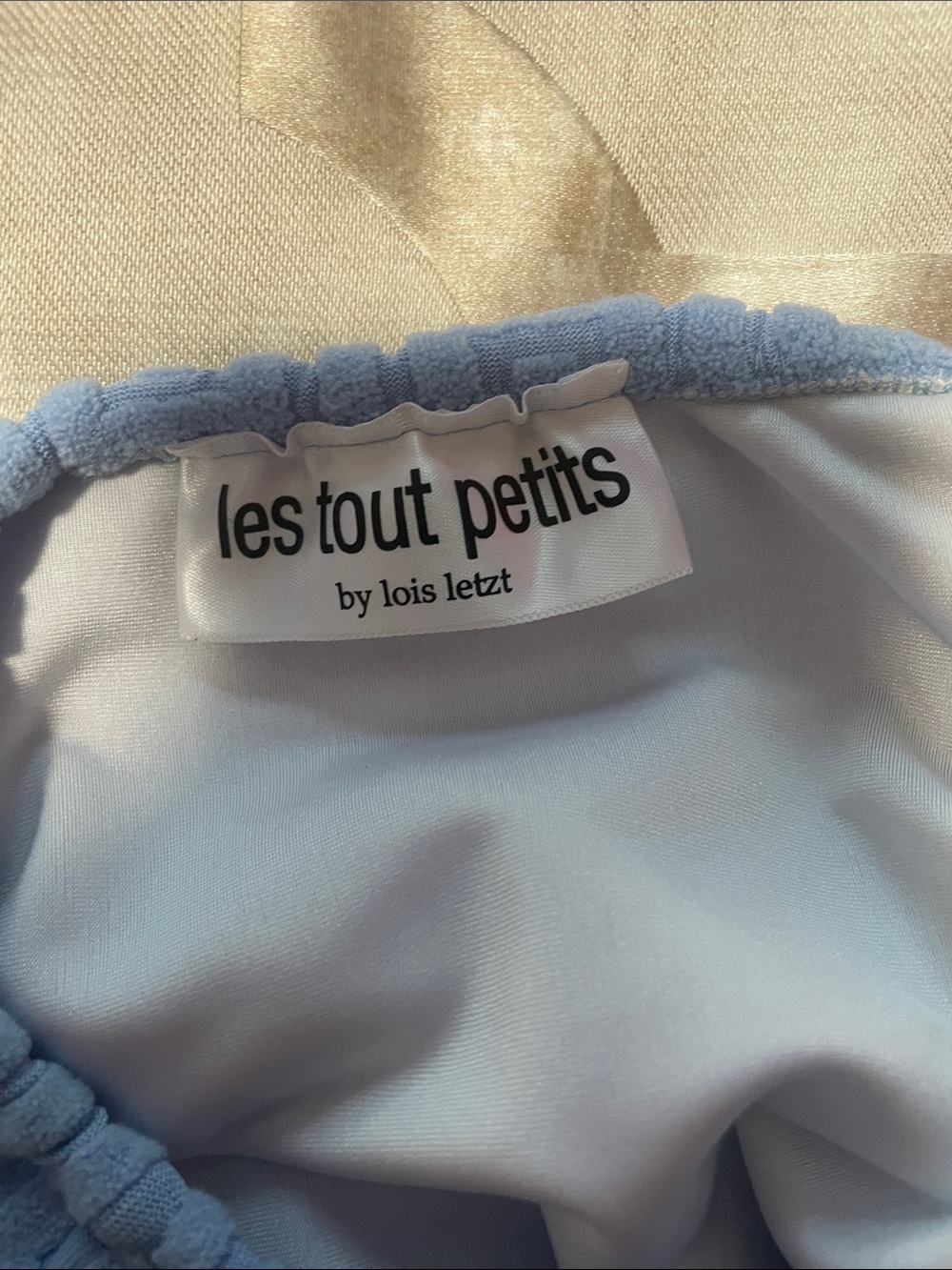 Girls' Light Blue Textured Ruffle Bikini Set - Picture 3 of 4